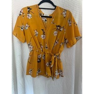 Tie front chiffon shirt